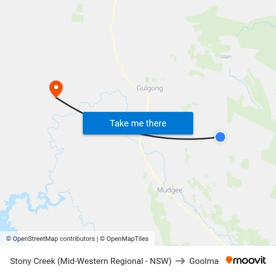 Stony Creek (Mid-Western Regional - NSW) to Goolma map