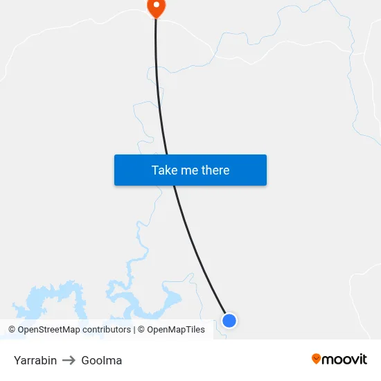 Yarrabin to Goolma map