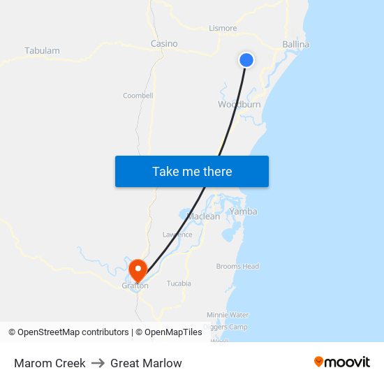 Marom Creek to Great Marlow map