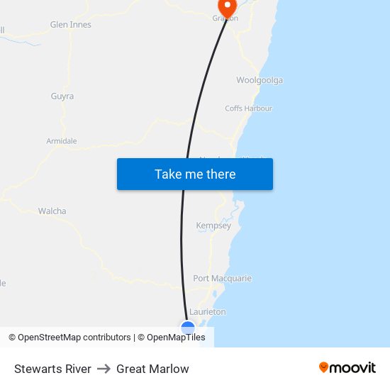 Stewarts River to Great Marlow map