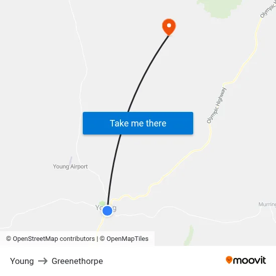 Young to Greenethorpe map