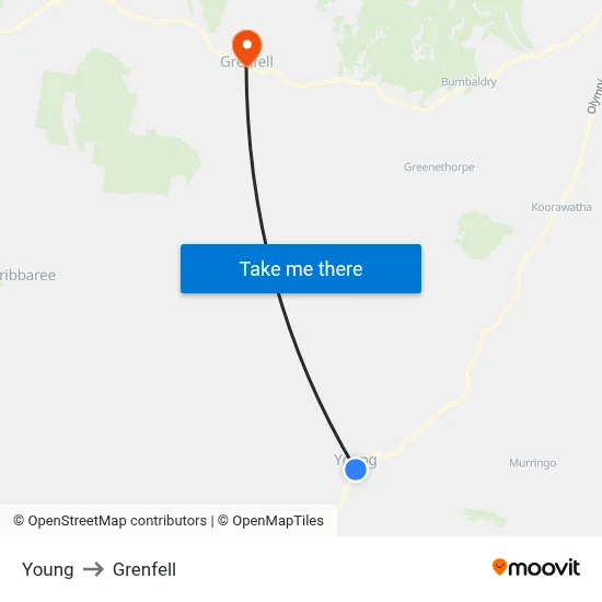 Young to Grenfell map