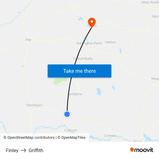 Finley to Griffith map