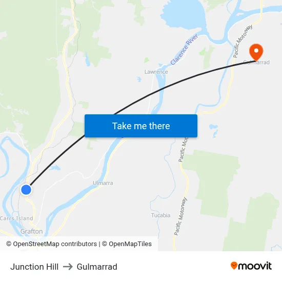 Junction Hill to Gulmarrad map