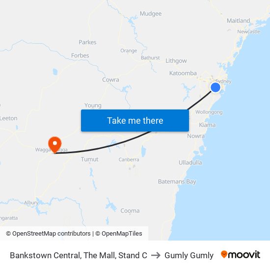 Bankstown Central, The Mall, Stand C to Gumly Gumly map