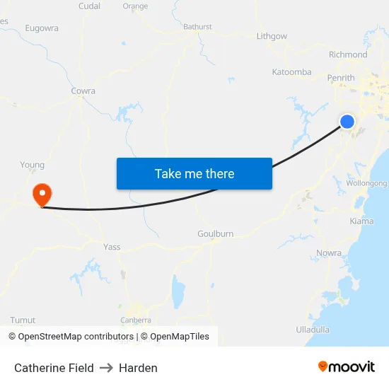 Catherine Field to Harden map
