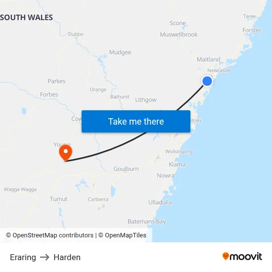 Eraring to Harden map