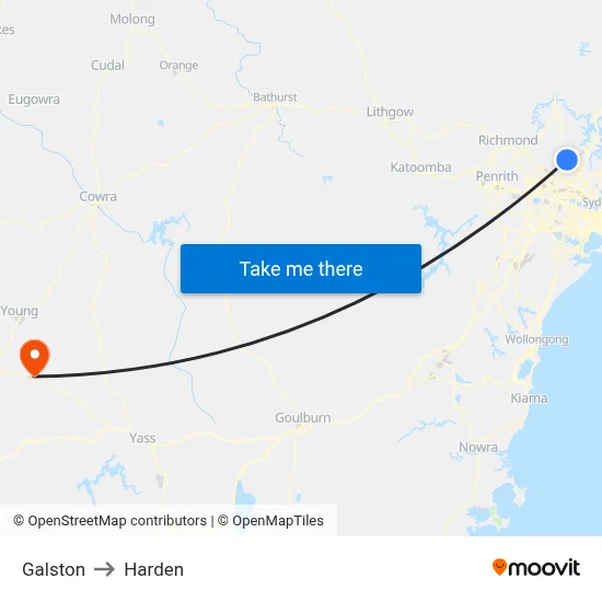 Galston to Harden map