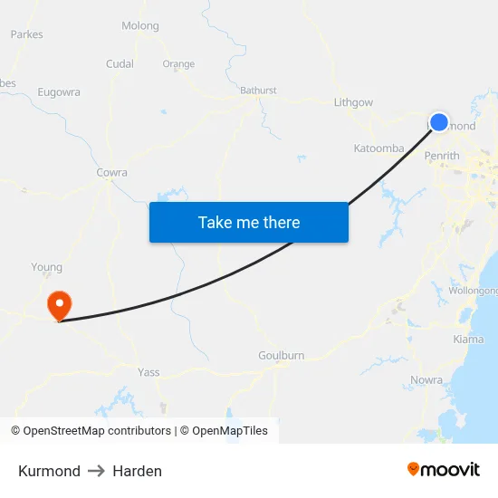 Kurmond to Harden map