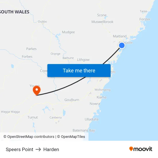 Speers Point to Harden map