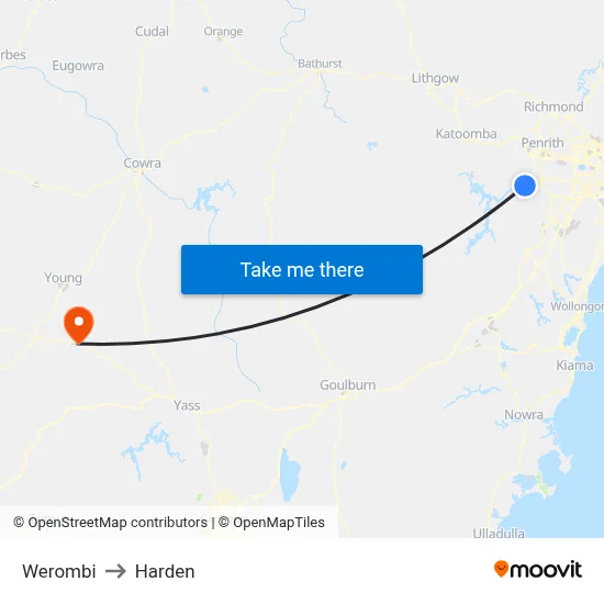 Werombi to Harden map