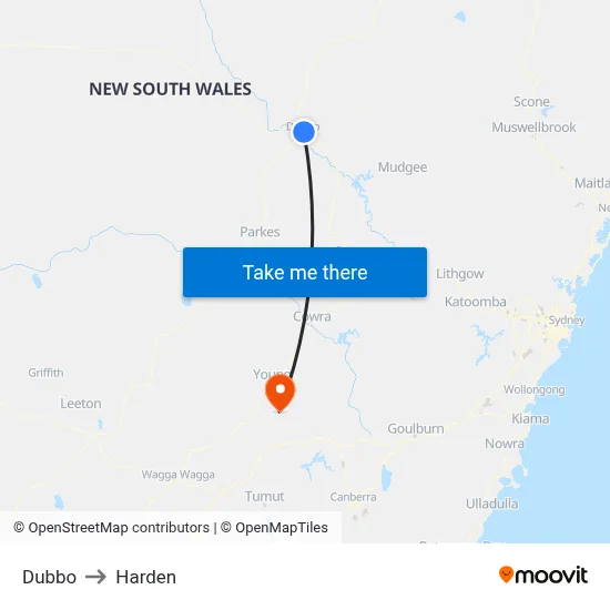 Dubbo to Harden map