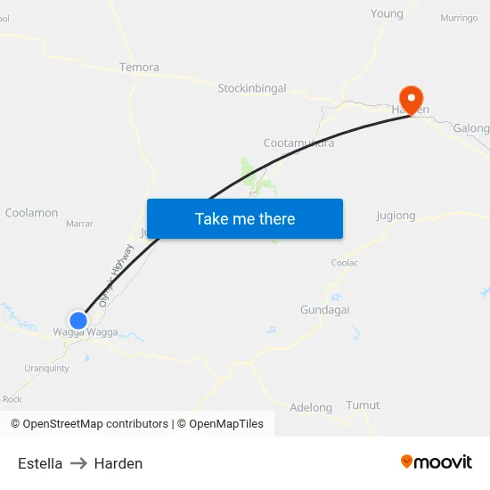 Estella to Harden map