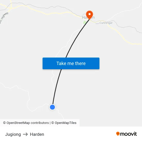 Jugiong to Harden map