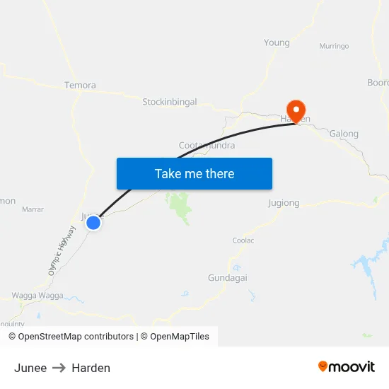 Junee to Harden map