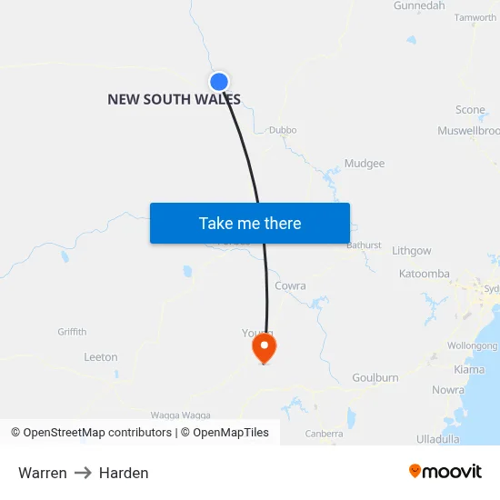 Warren to Harden map
