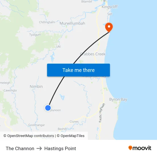 The Channon to Hastings Point map