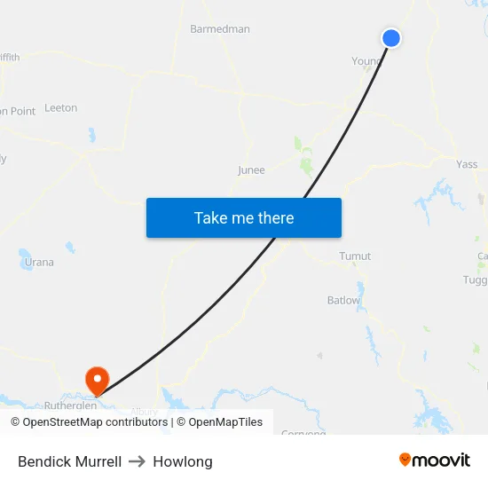 Bendick Murrell to Howlong map