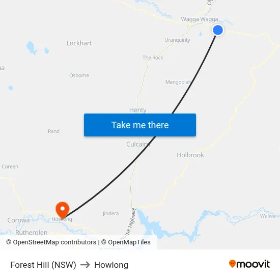 Forest Hill (NSW) to Howlong map