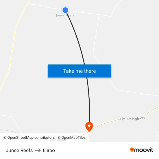 Junee Reefs to Illabo map