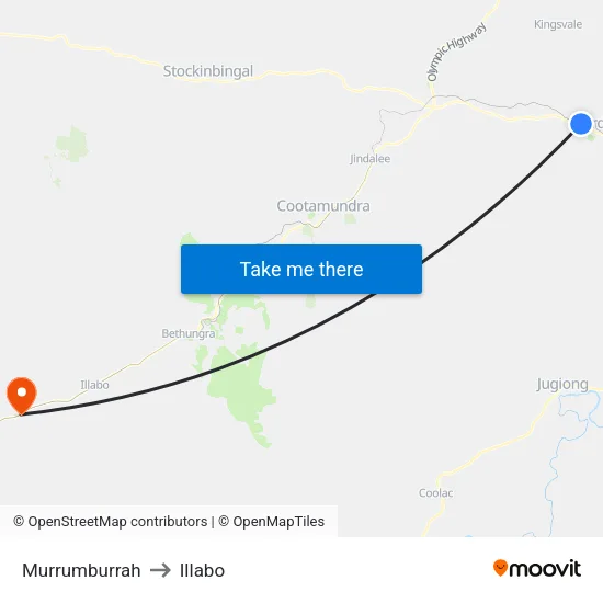 Murrumburrah to Illabo map