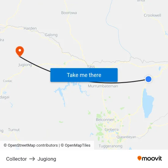Collector to Jugiong map