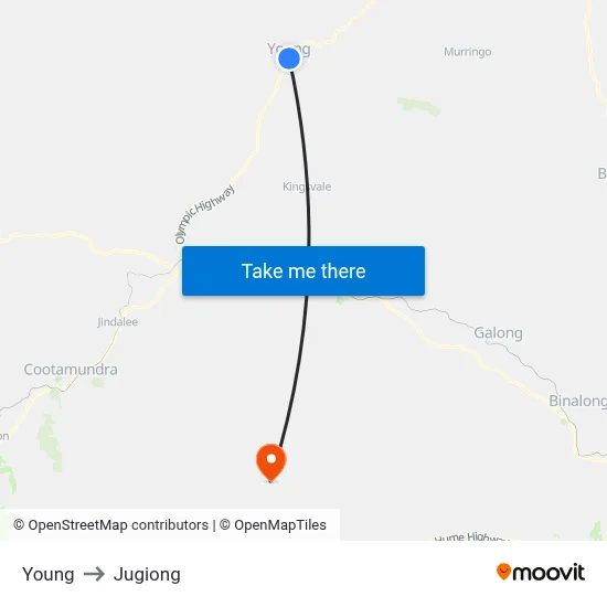 Young to Jugiong map