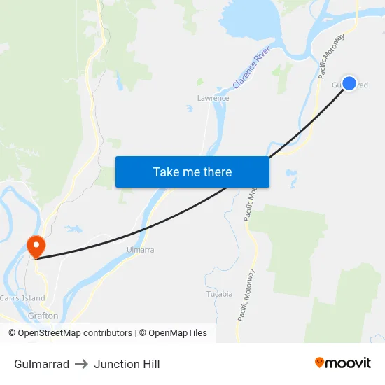 Gulmarrad to Junction Hill map