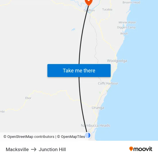 Macksville to Junction Hill map