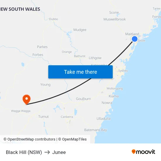 Black Hill (NSW) to Junee map