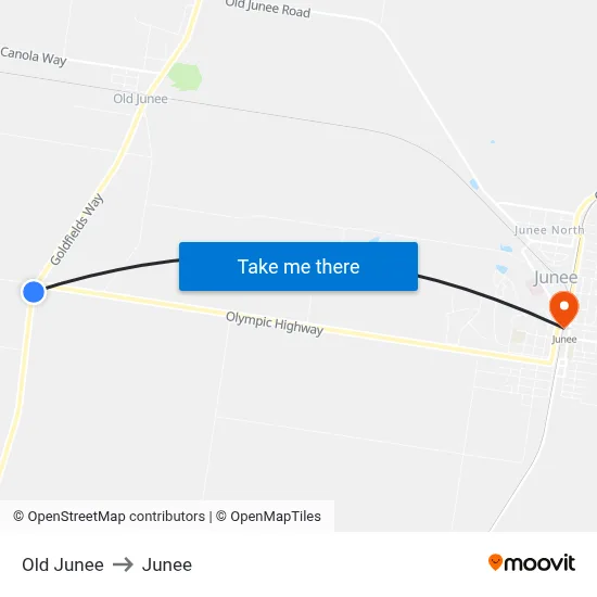 Old Junee to Junee map