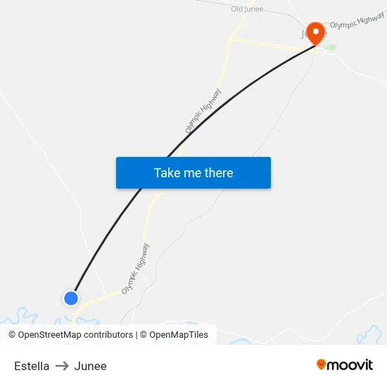 Estella to Junee map