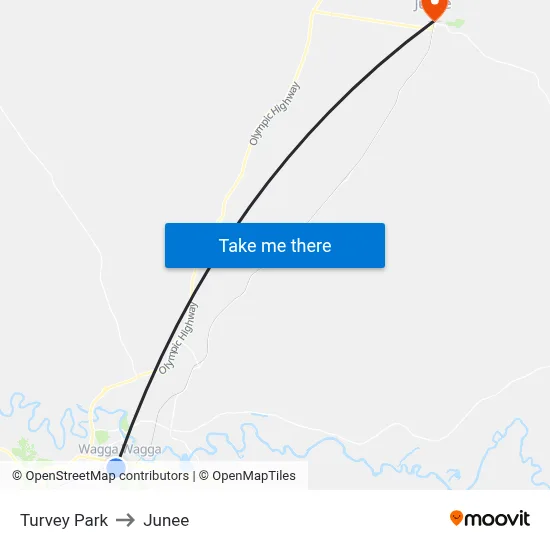 Turvey Park to Junee map