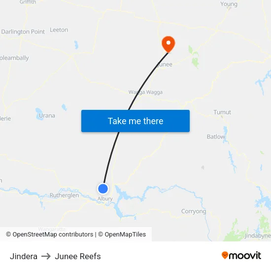 Jindera to Junee Reefs map