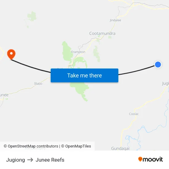 Jugiong to Junee Reefs map