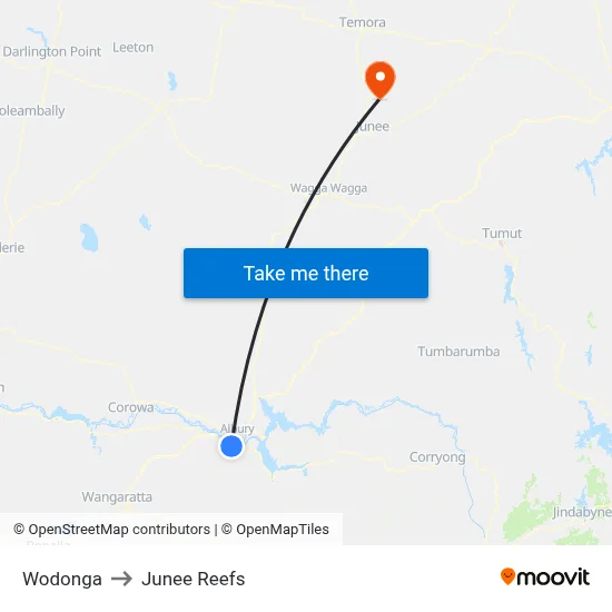 Wodonga to Junee Reefs map