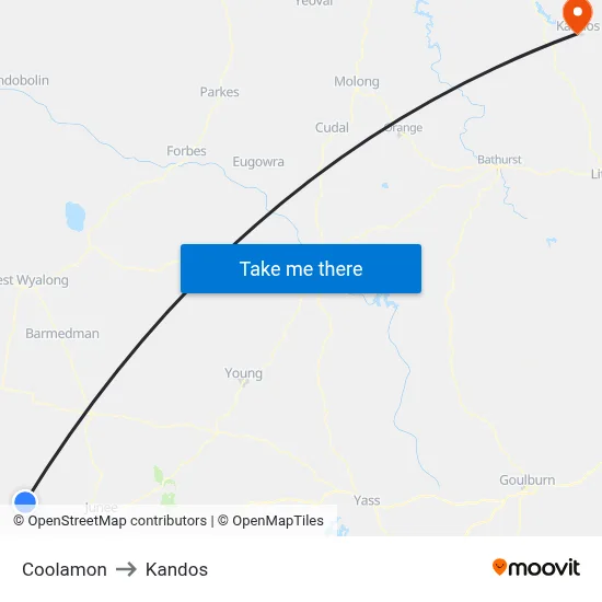 Coolamon to Kandos map