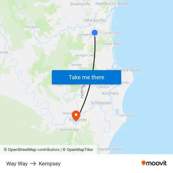 Way Way to Kempsey map