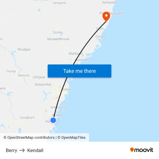 Berry to Kendall map