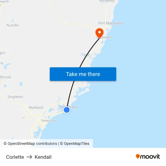 Corlette to Kendall map