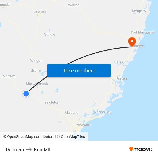 Denman to Kendall map