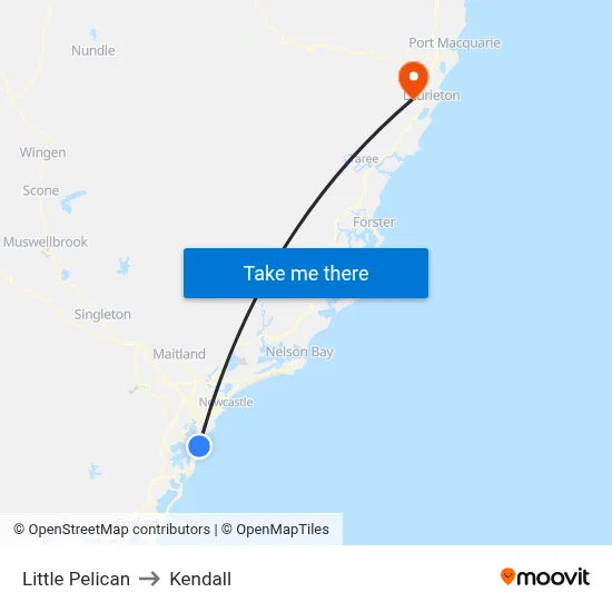 Little Pelican to Kendall map