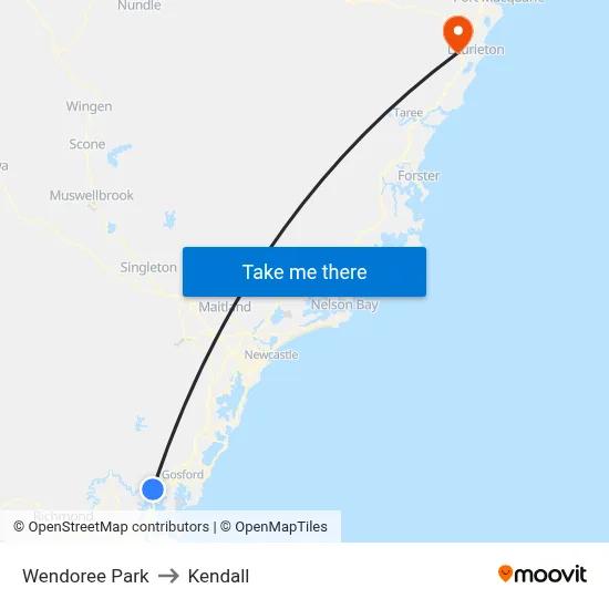 Wendoree Park to Kendall map