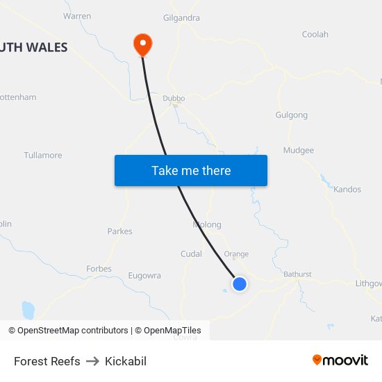 Forest Reefs to Kickabil map