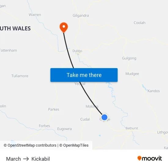 March to Kickabil map