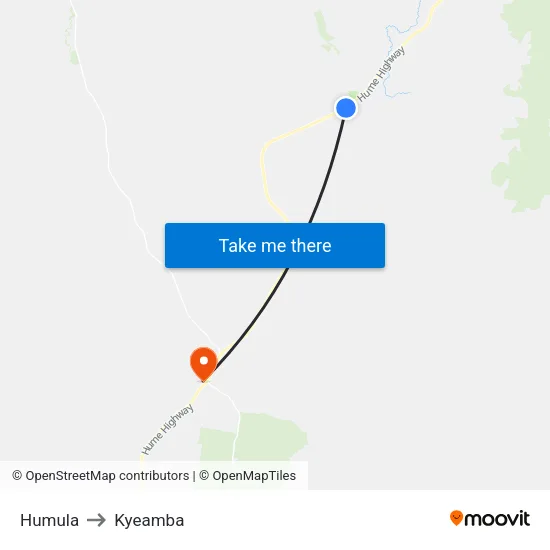 Humula to Kyeamba map