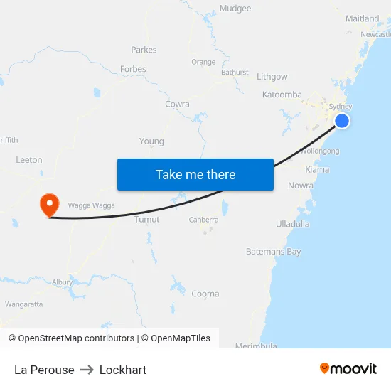 La Perouse to Lockhart map