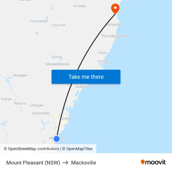Mount Pleasant (NSW) to Macksville map