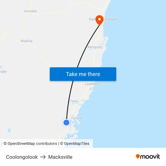 Coolongolook to Macksville map