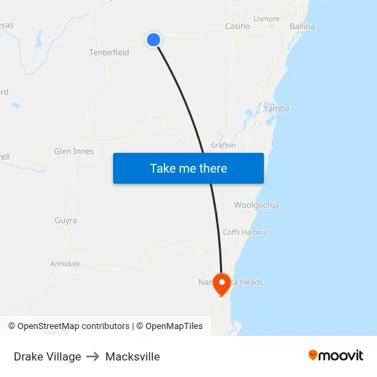Drake Village to Macksville map